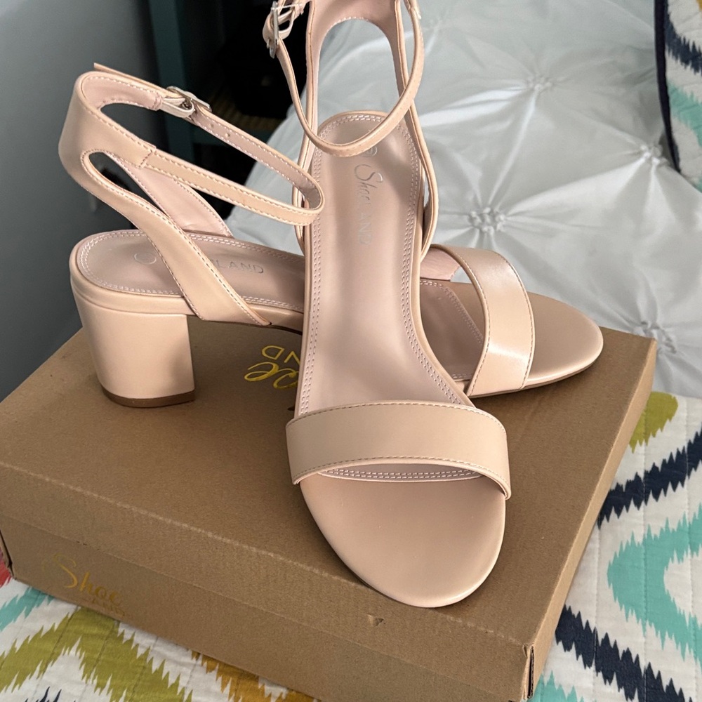 Elegant Nude Heeled Sandals